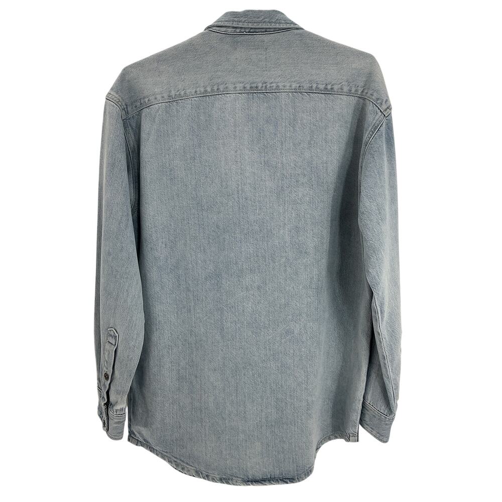 Reformation Denim Blue Gracie Shirt Size XS - Picture 3 of 4